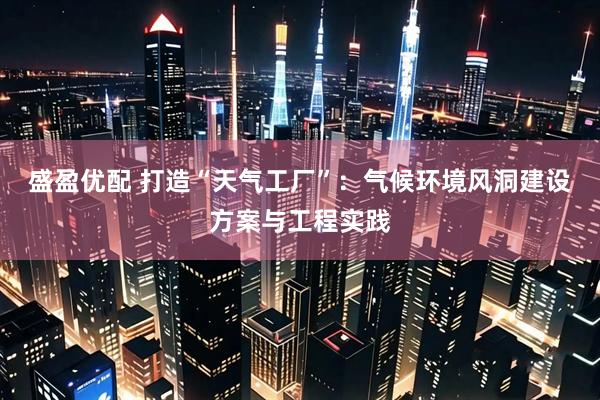 盛盈优配 打造“天气工厂”：气候环境风洞建设方案与工程实践